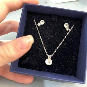 Swarovski necklace and earrings